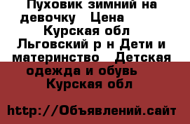 Пуховик зимний на девочку › Цена ­ 900 - Курская обл., Льговский р-н Дети и материнство » Детская одежда и обувь   . Курская обл.